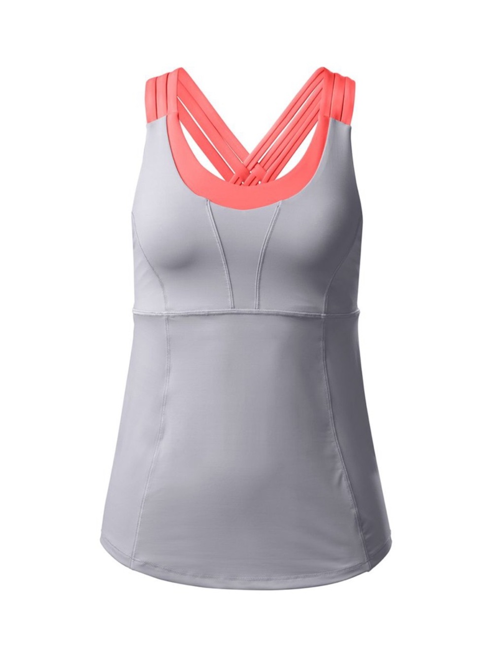 lululemon athletica Beat The Heat Tank in Seal Grey/Grapefruit - Picture 5 of 9